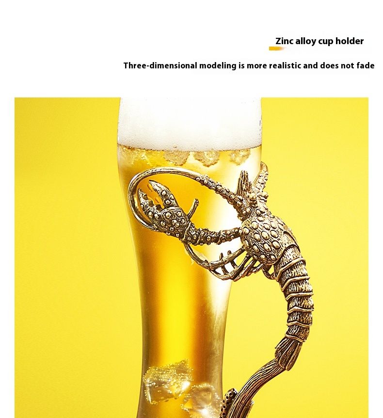 Wysokiej jakości kreatywny i spersonalizowany szklany kubek w kształcie homara, wysokiej jakości rzemiosło o dużej pojemności, pas internetowej gwiazdy, do domu_voghion.com