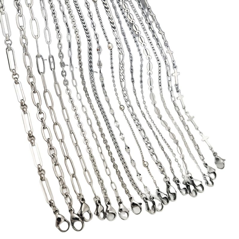 Titanium Steel Necklace Without Pendant Plain Korean Style Personality Trendy Men's Versatile Snake Bone Hip Hop Chain_voghion.com