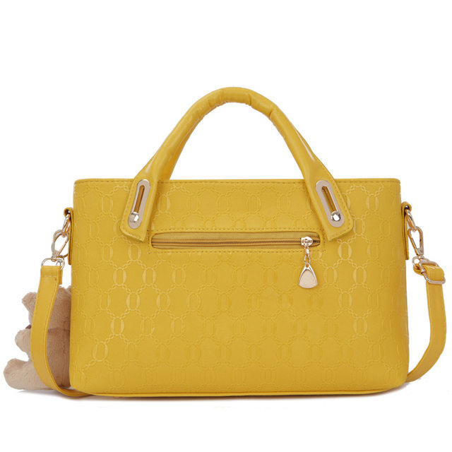 4 pezzi/set set di borse da donna elegante borsa a tracolla in pelle PU moda borse da donna con pochette a tracolla in tinta unita selvaggia_voghion.com