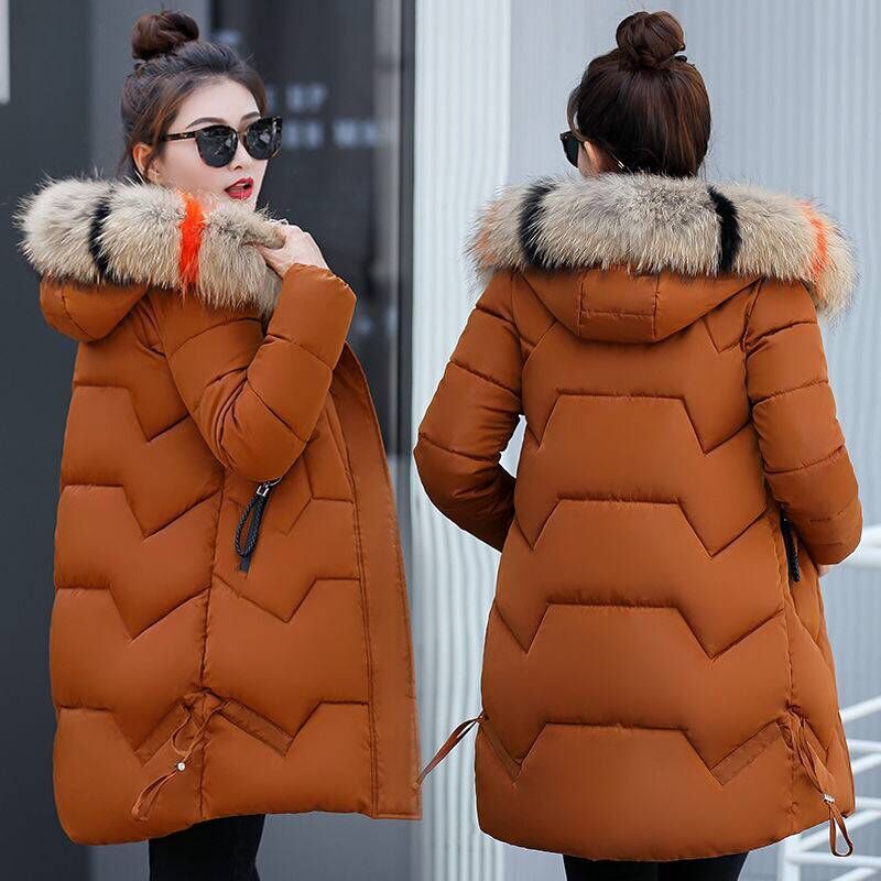 Damen Winter Neue Artikel Dicke Mittel Lange Slim Fit Koreanische Version Damenbekleidung Kleine Baumwolljacke Damen_voghion.com