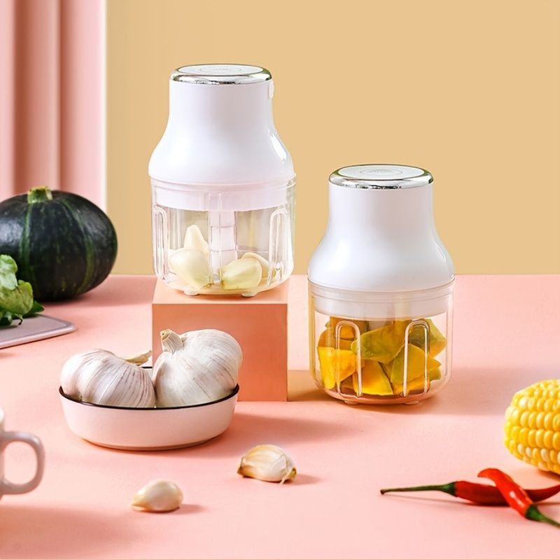 Wireless Mincer; Ga Chopper; Portable Food Kitchen Household Masher; Electric 1pc Garlic Garlic Mini Vegetable Processor; Small_voghion.com
