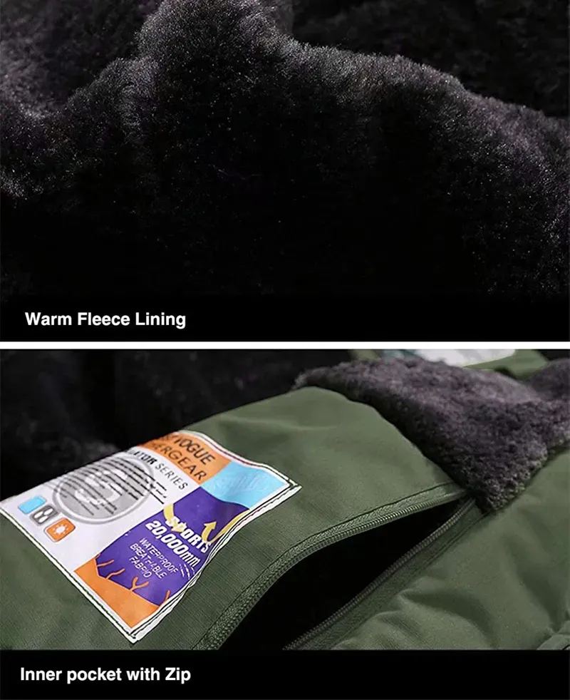 Winter Pants Men Ski Suit Set: Thickened Fleece Snowboard Jacket And Pants, Waterproof Windproof Snow Suits For Outdoor_voghion.com