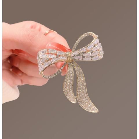 Light Luxury Bow Brooch High-end Femininity Sweater Suit Corsage Niche Pin Accessories Fixed Clothes_voghion.com