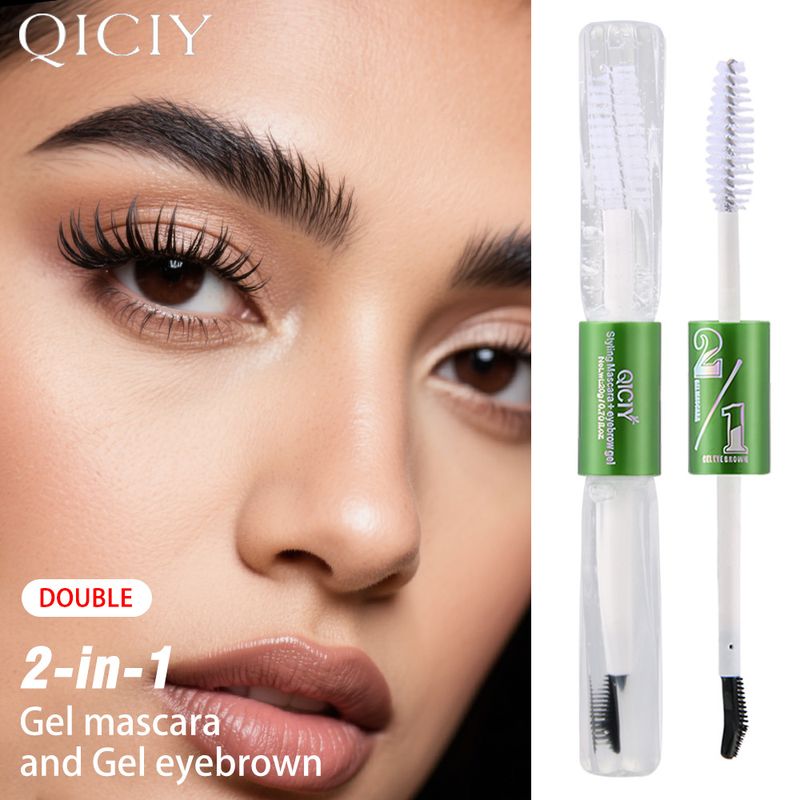 Mascara QICIY Mascara Trasparente Colla per Sopracciglia Mascara Due in Uno Doppia Testa Incolore Trasparente Wild Eyebrow Liquido Fissante per Sopracciglia_voghion.com