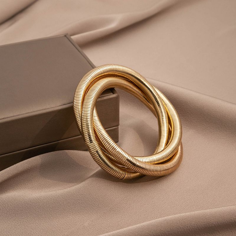 Übertriebenes mehrschichtiges elastisches einzigartiges Designgefühl unregelmäßiges Temperament Wickelarmband für Frauen_voghion.com