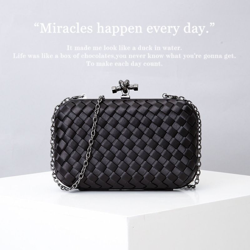 Nuova borsa da donna intrecciata a mano, pochette da donna, tracolla, semplice, piccola borsa da sera_voghion.com