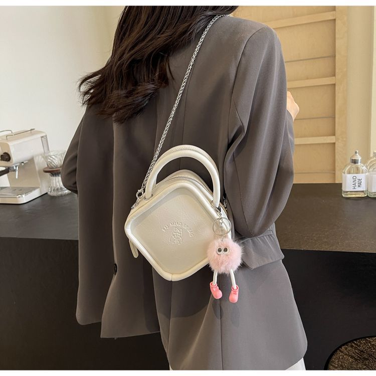 H7 borsa a tracolla con catena versatile e di alta qualità in argento da donna, mini borsa a mano, piccola borsa quadrata_voghion.com