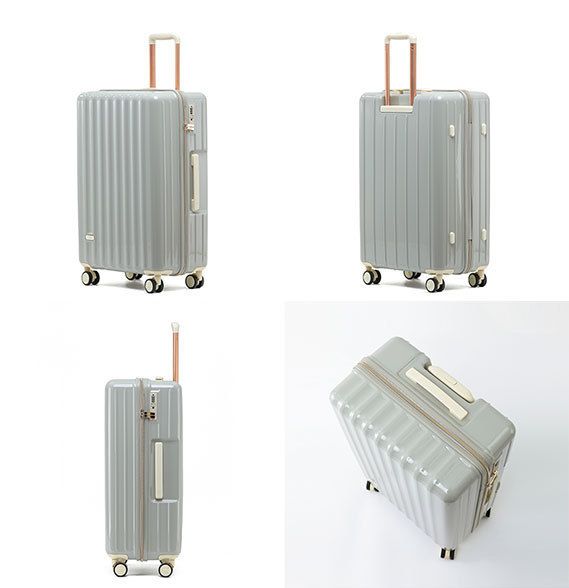 Valigia Macaron da donna, leggera, in ABS+PC, con ruote girevoli, lucchetto TSA, valigia impermeabile e resistente per i viaggi (misure 20-29 pollici)_voghion.com
