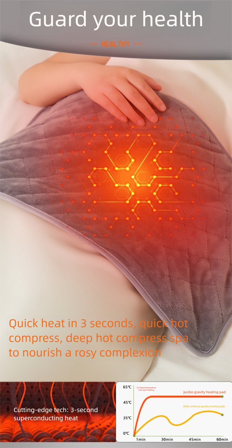 Ver-infrarood verwarmingskussen met zwaartekrachttherapie, intelligente temperatuurregeling, wasbare deken voor verlichting van rugpijn, kantoorkussen voor thuis_voghion.com