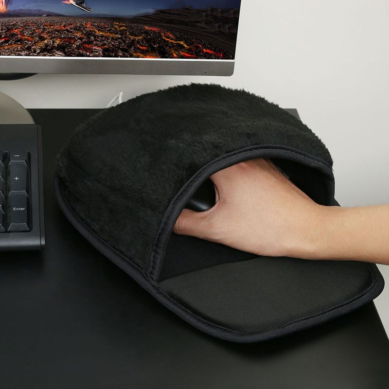 Tapis de souris chauffant USB avec repose-poignet pour gamer, chaud, mignon, pour ordinateur de bureau, doux et tendance_voghion.com