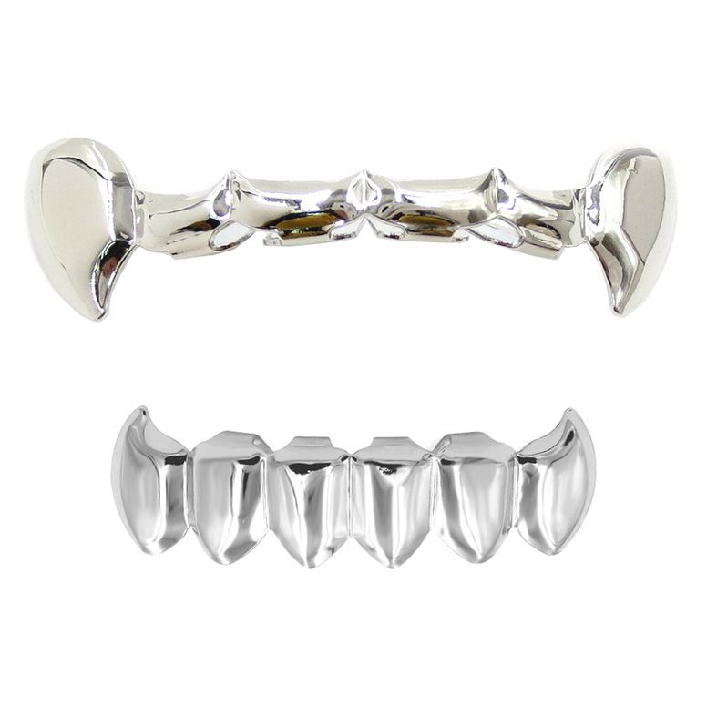 Hot Sale Gold Plated Hip Hop Braces Gold Plated Smooth Flat Teeth Hip Hop Gold Teeth_voghion.com