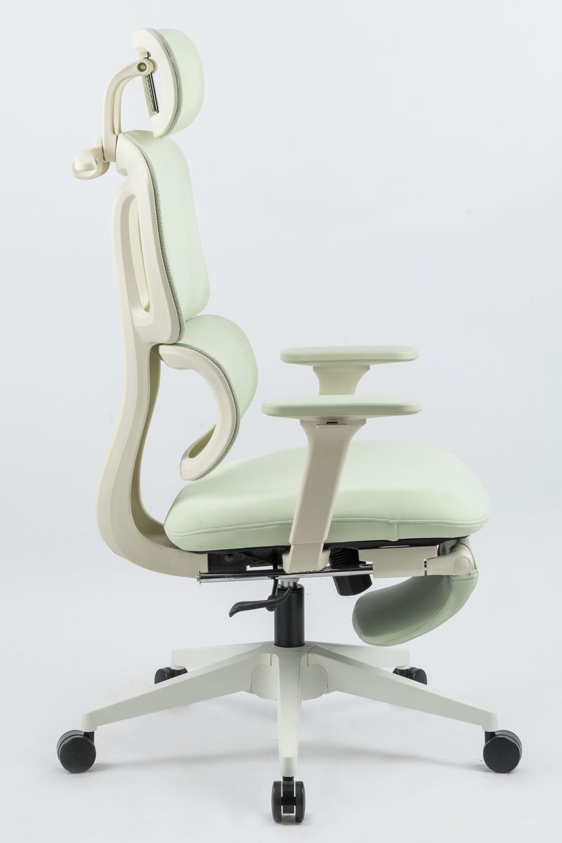 Ergonomic Office Chair With Footrest, High Back Computer Office Chair With Dynamic Lumbar Support, 2D Headrest, 2D Armrest, Sponge Seat, Mesh Home Office Desk Chair For Adults, GREEN_voghion.com