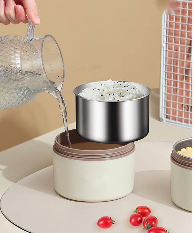 304 Edelstahl Lunch Set Bento mit Deckel Schüssel Box versiegelt Suppe kann mikrowellengeeignet Creative Style_voghion.com