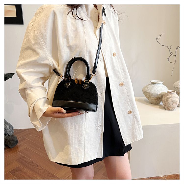 Borsa a tracolla trapuntata con tracolla singola, versatile, di alta moda per le donne, 2025, nuova borsa in pelle scamosciata_voghion.com