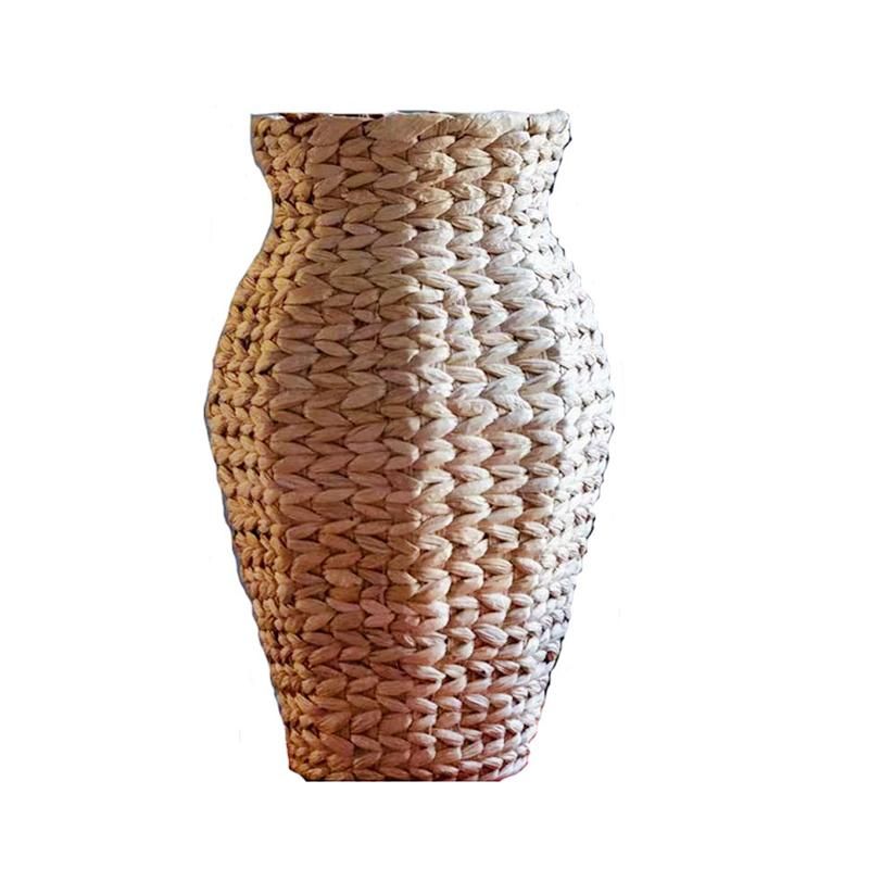 1 pz Lincao Vaso Erba intrecciata Vaso per fiori secchi Vaso per fiori intrecciato Supporto in rattan Cestino intrecciato_voghion.com