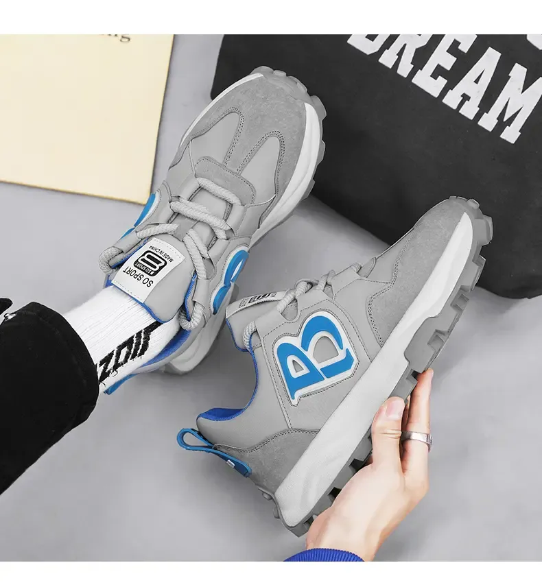 Designer Chunky Sneaker Männer Cover Bottom Board Schuh Mode Leder Atmungsaktiv Erhöhte Interne Plattform Casual_voghion.com