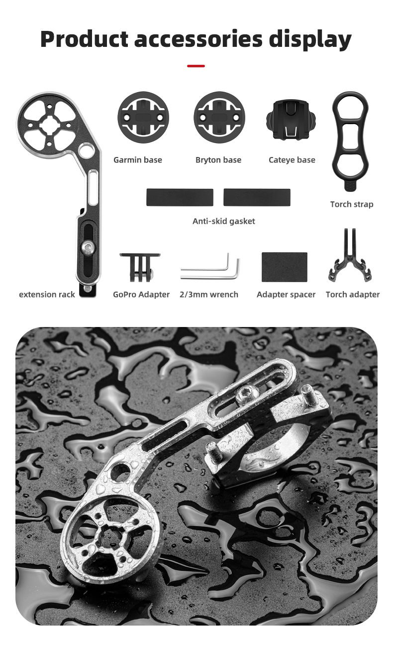 Fahrrad-Messgerätständer aus Aluminiumlegierung, zweifarbig, erweiterter Messständer, Fahrrad-Mountainbike-Messgerätständer_voghion.com