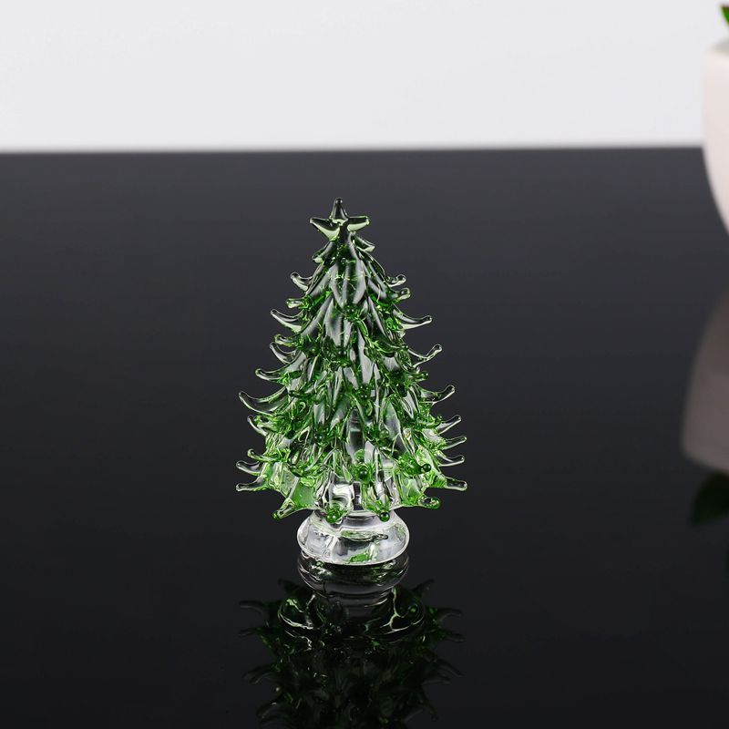 Ornamenti per la scrivania della casa in cristallo per albero di Natale, squisiti piccoli cristalli bianchi fatti a mano_voghion.com