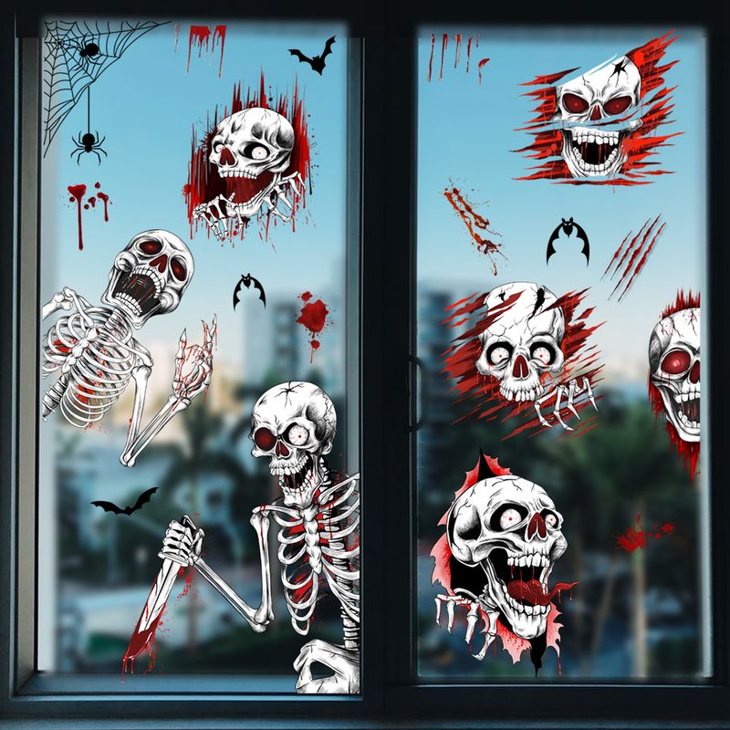 Aufkleber Halloween Blut Handabdruck Fußabdrücke Dekorative Wandaufkleber Fensteraufkleber Wohnzimmer Schlafzimmer Hintergrund Home Dekoration Aufkleber_voghion.com