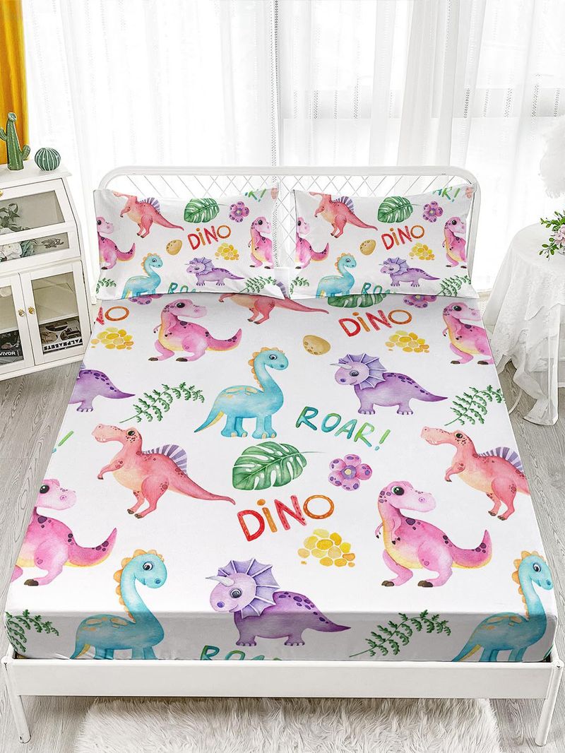 Set di lenzuola con stampa digitale, tre pezzi, motivo gatto animale_voghion.com