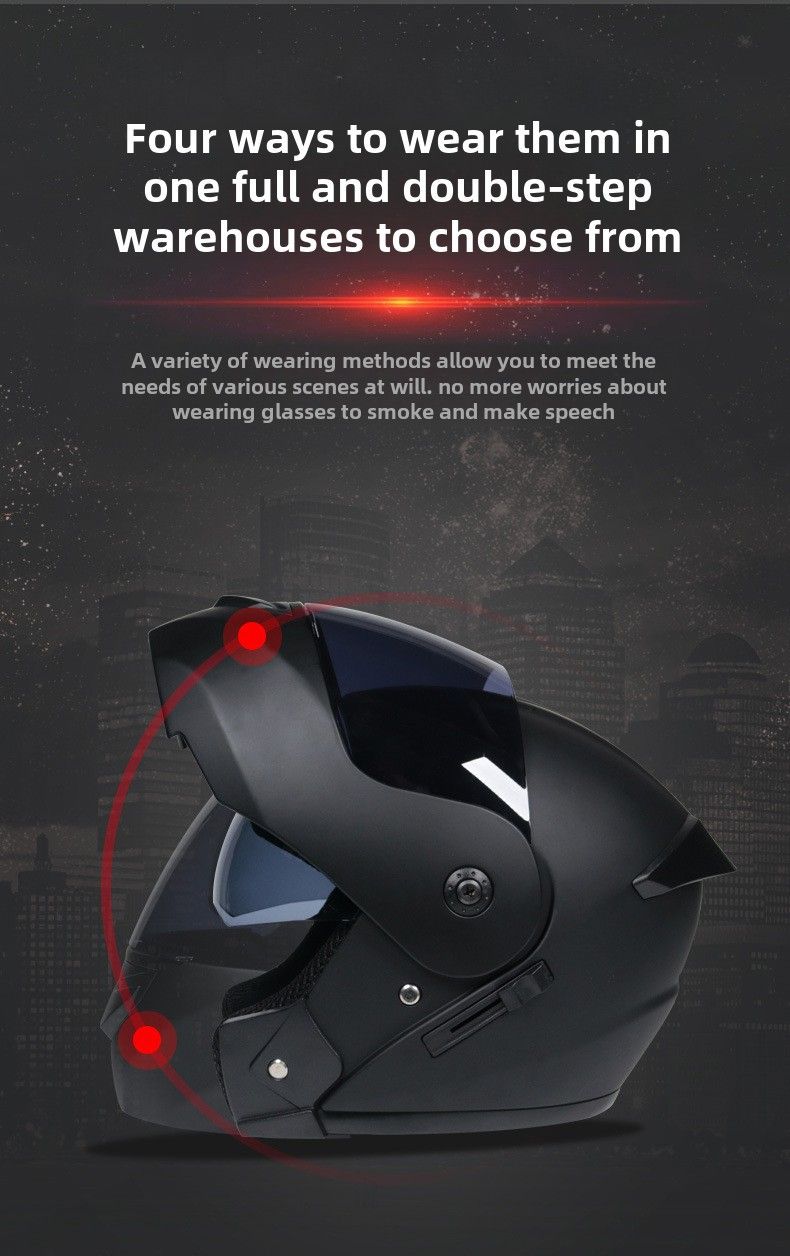 Orz Electric Car Double Lens Exposure Full Racing Running Unisex Dual Helmet_voghion.com