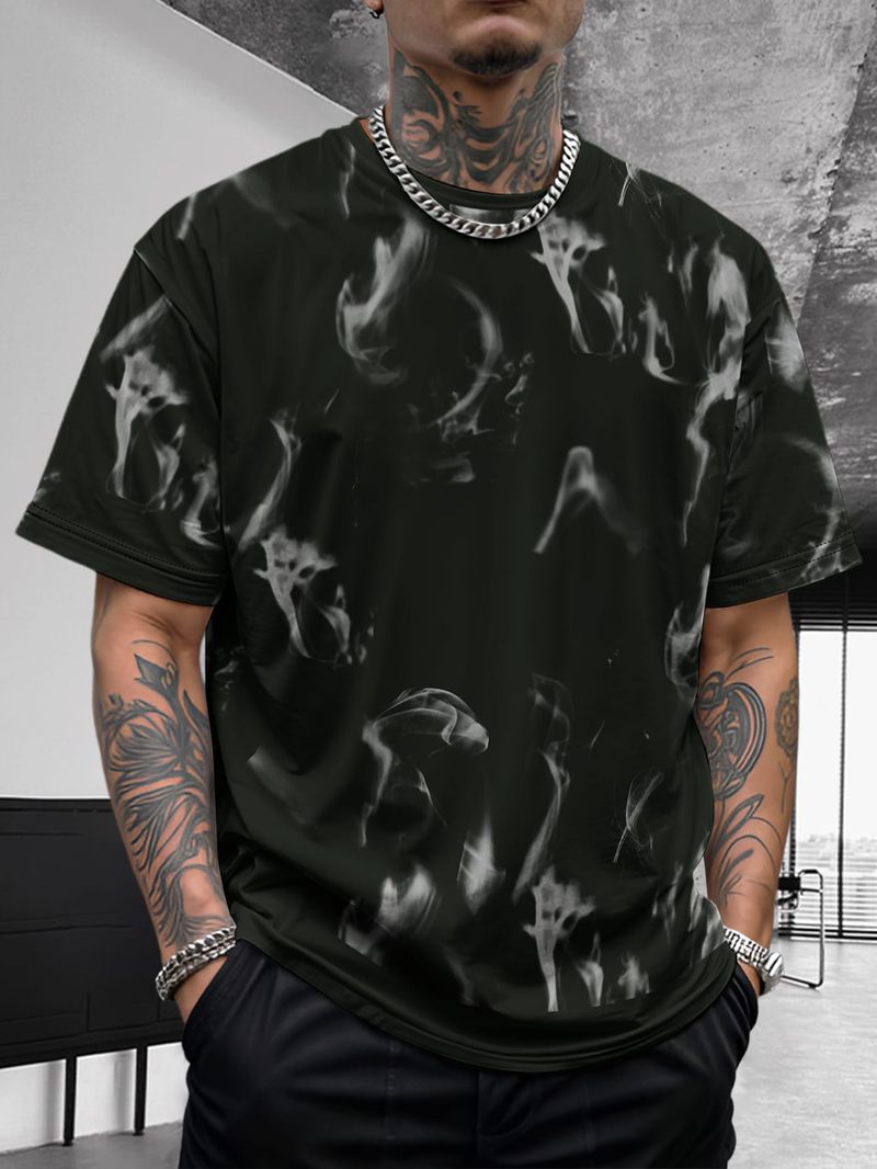 Sommer Neue Herren Kontrastfarbe Street Style Patchwork Mode Lässig Vielseitig Atmungsaktiv Kurzarmhemd_voghion.com