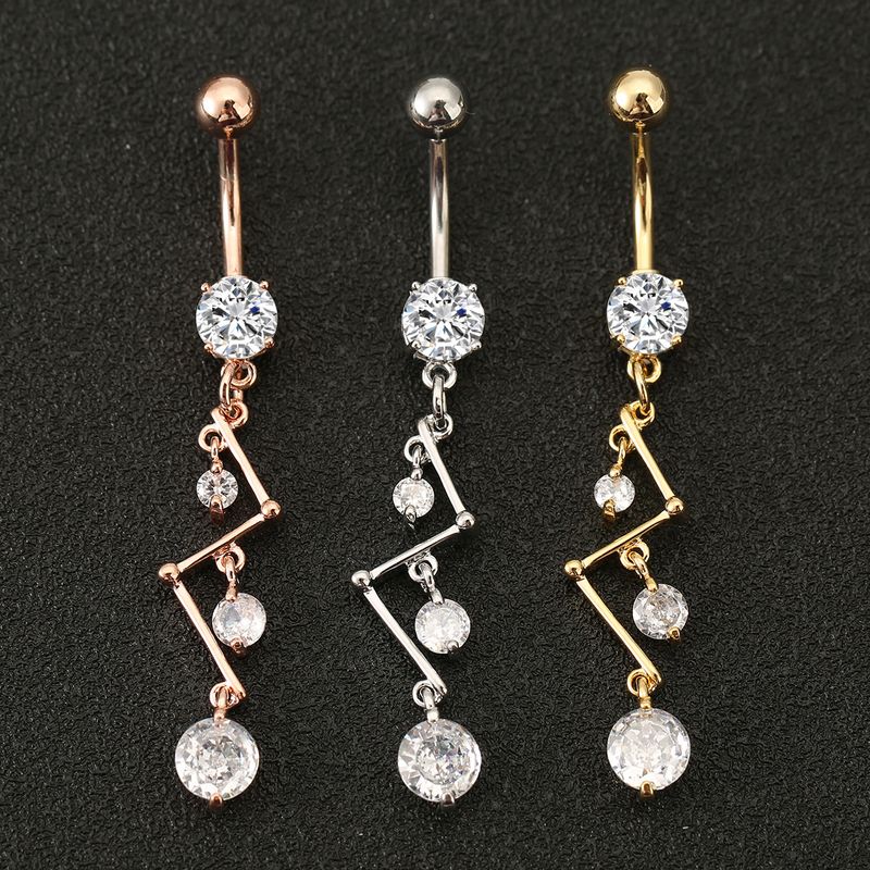 Piercing per ombelico con nappa di diamanti - Gioielli per piercing_voghion.com