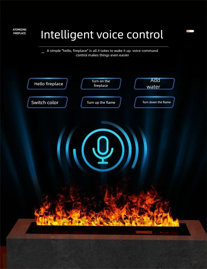 Home 3D Atomized European Style Embedded Electronic Fireplace Simulated Flame Internet Celebrity TV Decorative Cabinet_voghion.com