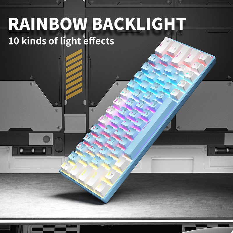 T62 Mixed Light Wired Mechanical Anpassbare Hot-Swap-fähige blaue rote Schalter Gaming E-Sports Kleine Tastatur_voghion.com