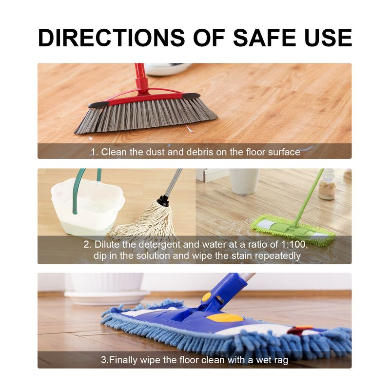 Detergente multiuso per pavimenti, lucidatura e sbiancamento dei pavimenti in legno, rimozione dello sporco, pulizia e profumo_voghion.com