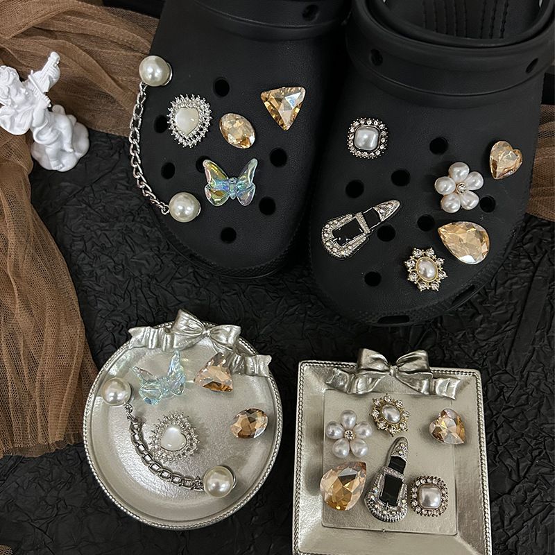 Accessory Light Color Butterfly DIY Shoe Buckle Shoe Flower Pearl_voghion.com