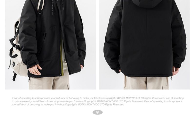 Giacca invernale da uomo Three Proof Down Jacket, nuova, spessa, leggera, calda, da sci all'aperto, alla moda_voghion.com