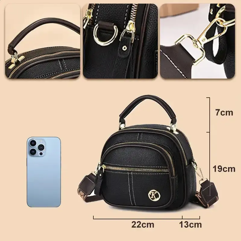 Sac bandoulière réglable en cuir PU avec compartiments multiples, design léger pour un usage quotidien_voghion.com