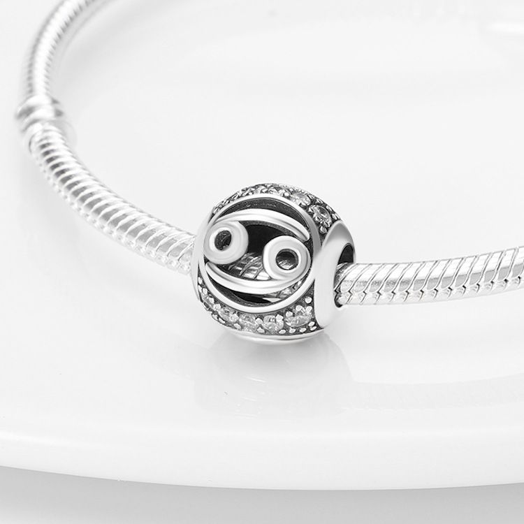 Damessieraden Wit Koper Verzilverd Twaalf Sterrenbeeld Hanger Hanger Armband DIY Sieraden Accessoires Armband Ketting_voghion.com