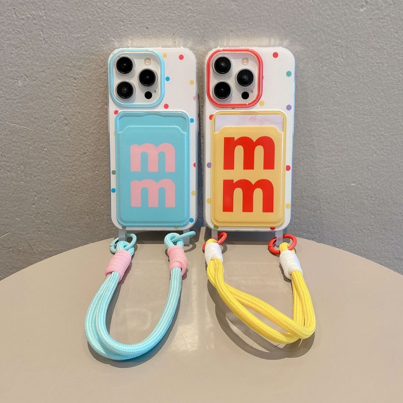 MM Wave Point New Hanging Rope Card Bag Suitable For Iphone 16 Phone Case, IPhone 15 Transparent, 14 Pro Niche, 13/11_voghion.com