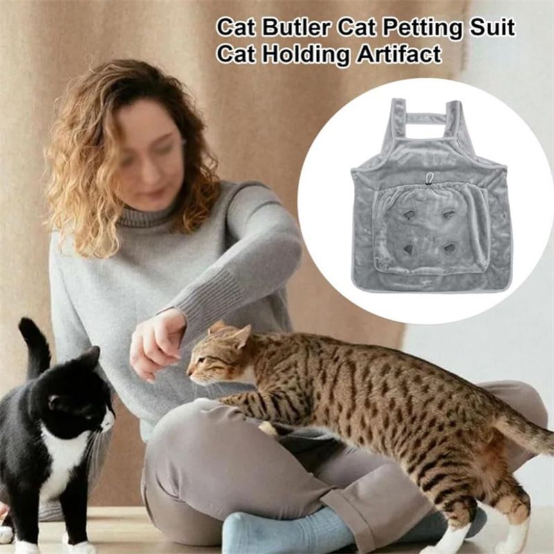 Nouveau Snuggle Suit Vêtements spécifiques pour chats Bavoir en fourrure antiadhésive pour chat_voghion.com