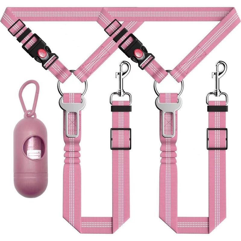 Coleira de segurança para cães, cinto de segurança para cães pequenos e médios, acessórios para carro_voghion.com