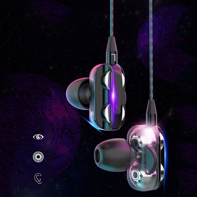 A4-Kopfhörer, klarer Klang, ergonomisches Design, In-Ear-Kopfhörer mit zwei beweglichen Spulen, kabelgebunden_voghion.com