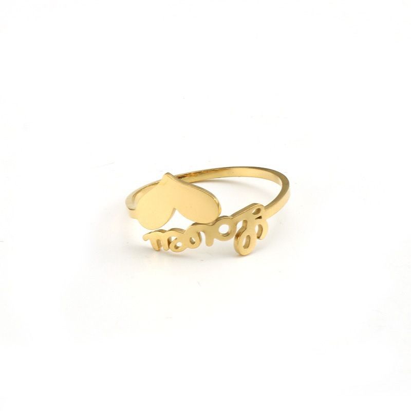 Acciaio al titanio resistente allo sbiadimento per il design di nicchia Instagram femminile, anello per indice semplice, anello di coppia fresco e personalizzato_voghion.com