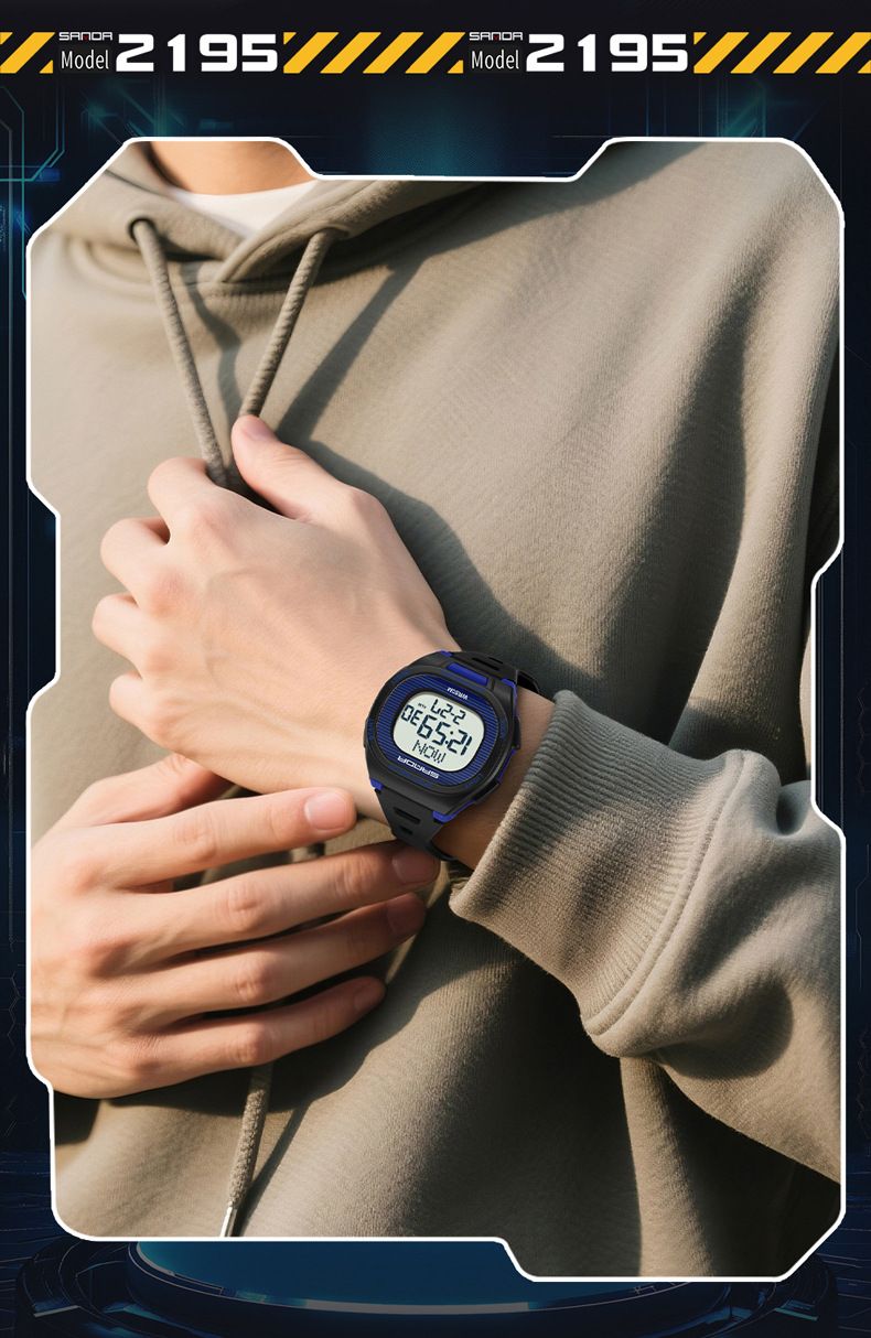 Orologio sportivo digitale da uomo e da donna con sveglia, impermeabile, multifunzione, retroilluminazione a LED, cronometro, timer per il conto alla rovescia, design leggero e di lusso_voghion.com