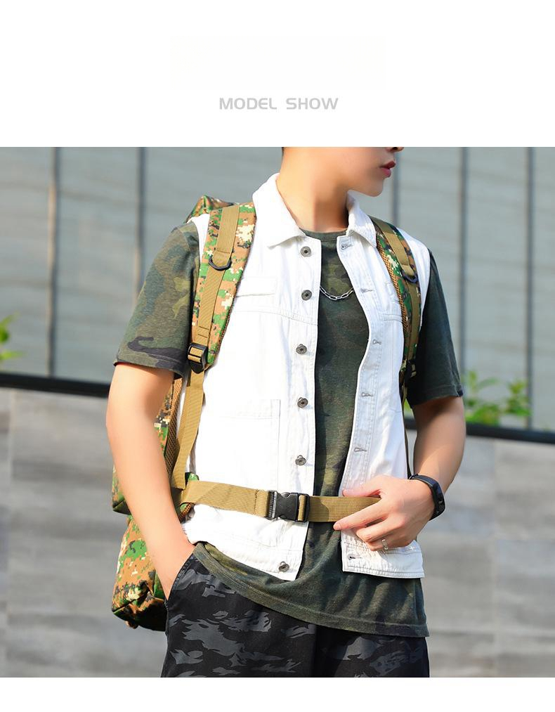 Bolsa de caminhada camuflada à prova d'água de grande capacidade 80L Mochila tática casual Mochila para caminhada ao ar livre_voghion.com