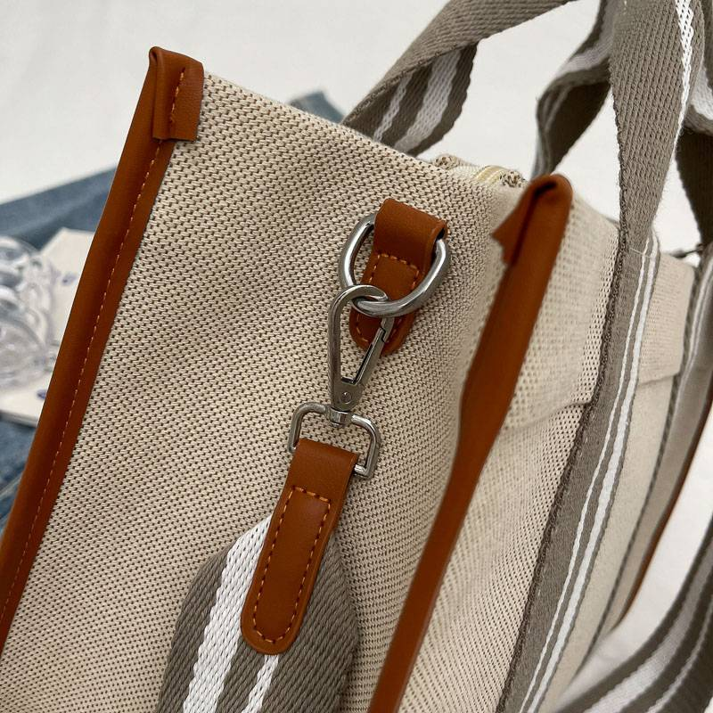 Borsa da viaggio da spiaggia in stile minimalista, tinta unita e di grande capacità_voghion.com