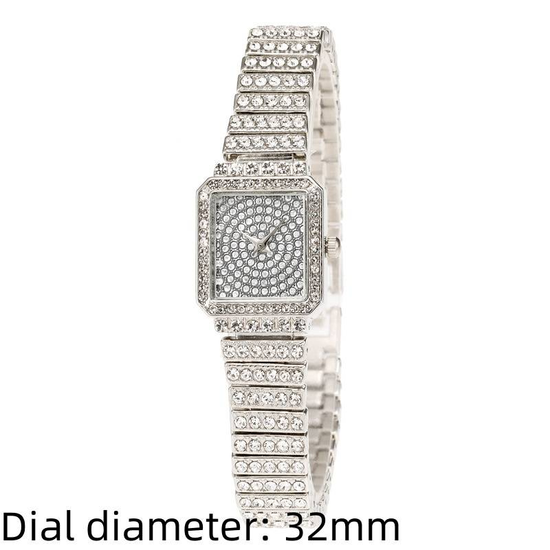 Neue heiße verkauf platz voller Stern exquisite handwerk persönlichkeit mode langlebig stahl armband uhr kleine zifferblatt voller diamanten damen quarzuhr_voghion.com