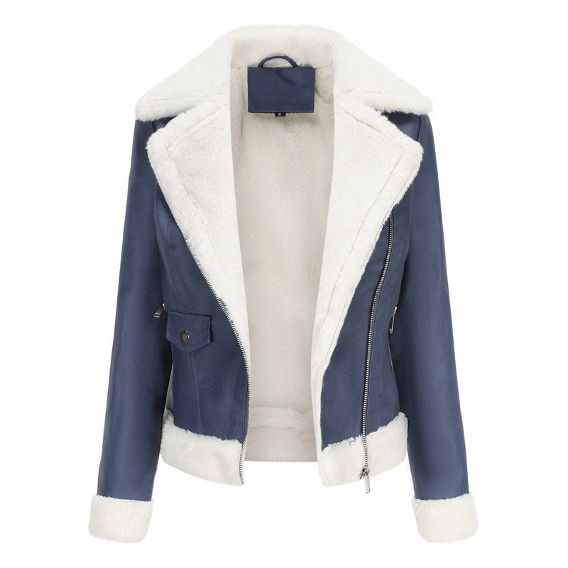 Neue langärmelige warme Reversjacke aus Wildleder für Damen im europäischen und n Pendler-Freizeitstil_voghion.com