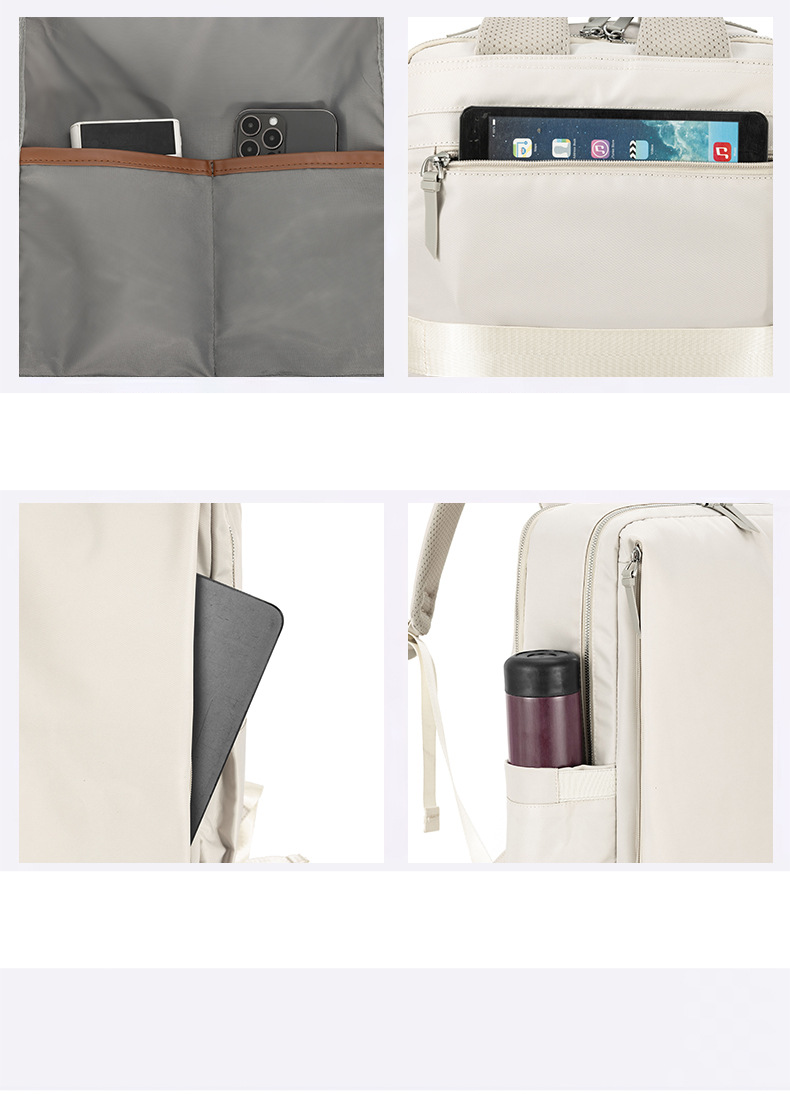 Backpack Simple Women's Advanced Sense Anti-splash Air Bag Shock Absorbing Computer Backpack Daily Commute Business Backpack_voghion.com