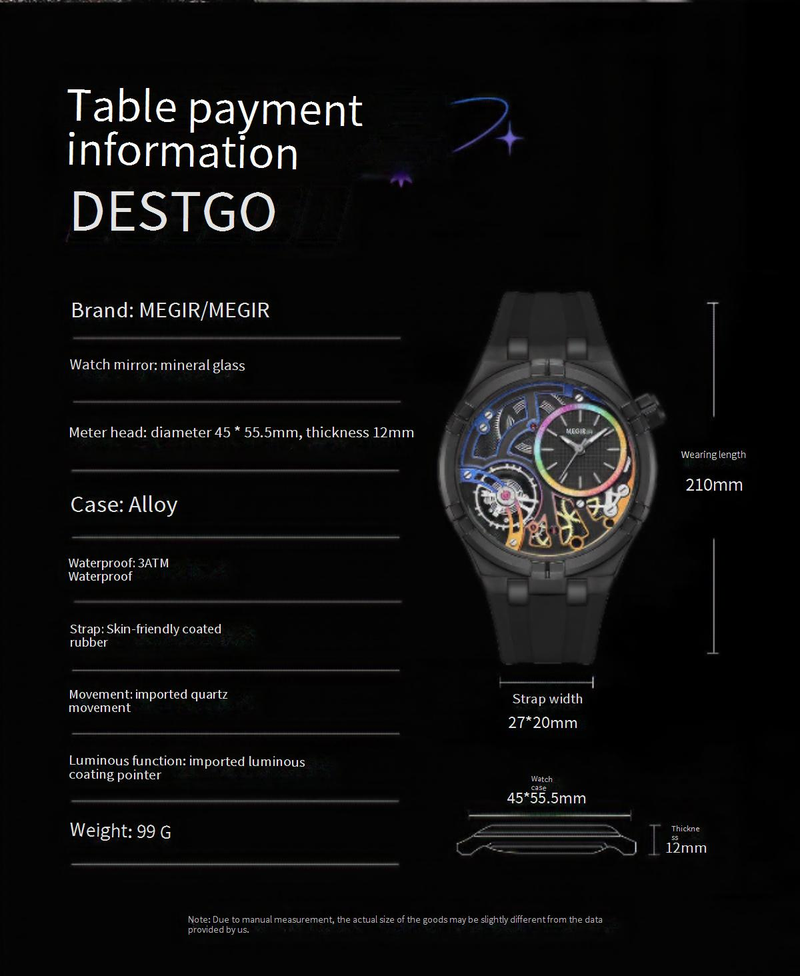 Orologio da uomo impermeabile, scavato, moda, casual, al quarzo, meccanico, a carica_voghion.com