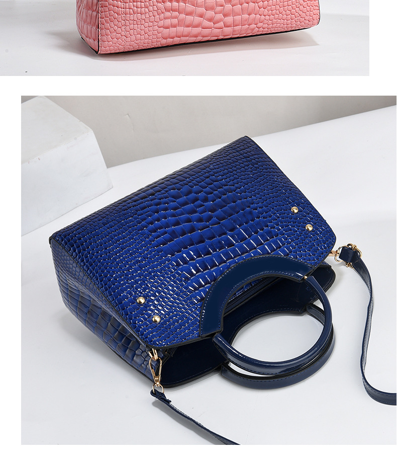 Women's Crossbody Bag Large Capacity Women's Handbag Bag Simple Atmospheric Crocodile Pattern Single Shoulder Crossbody Bun Mother Bag_voghion.com