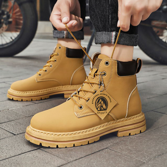 Botas Martin populares masculinas tamanho extra grande 48 botas masculinas estilo retrô britânico botas de trabalho de cano alto botas de couro_voghion.com