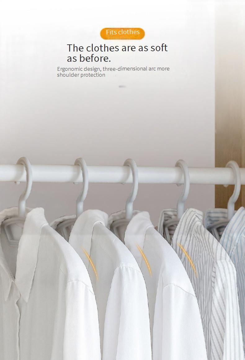 Cintre antidérapant à larges épaules - Sans plis et antidérapant - Plastique épais pour vêtements lourds (durable et peu encombrant)_voghion.com