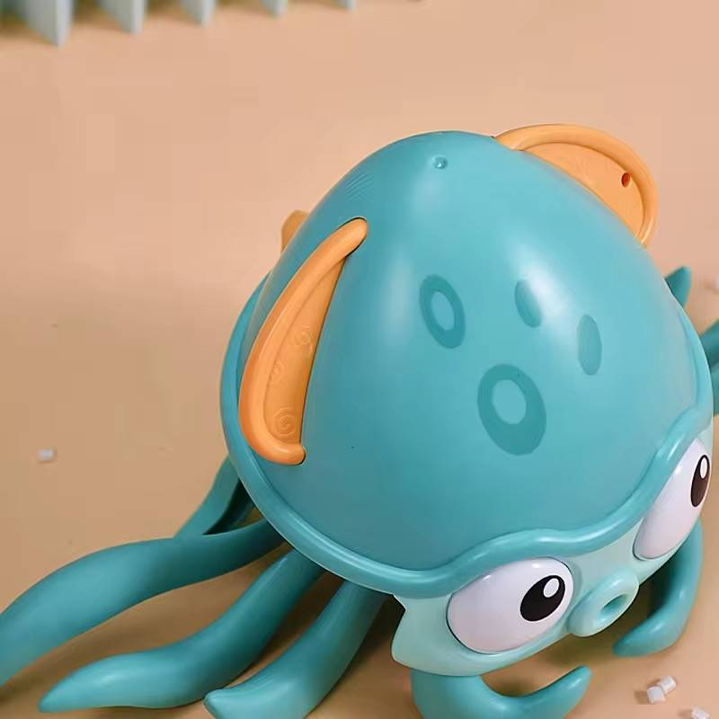 Sensor-Activated Escaping Octopus Electric Crawling Pet Toy With Singing & Obstacle Avoidance_voghion.com